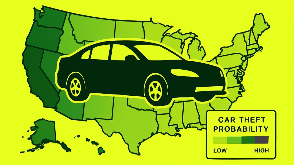 ¿Dónde es más probable el robo de auto en Estados Unidos