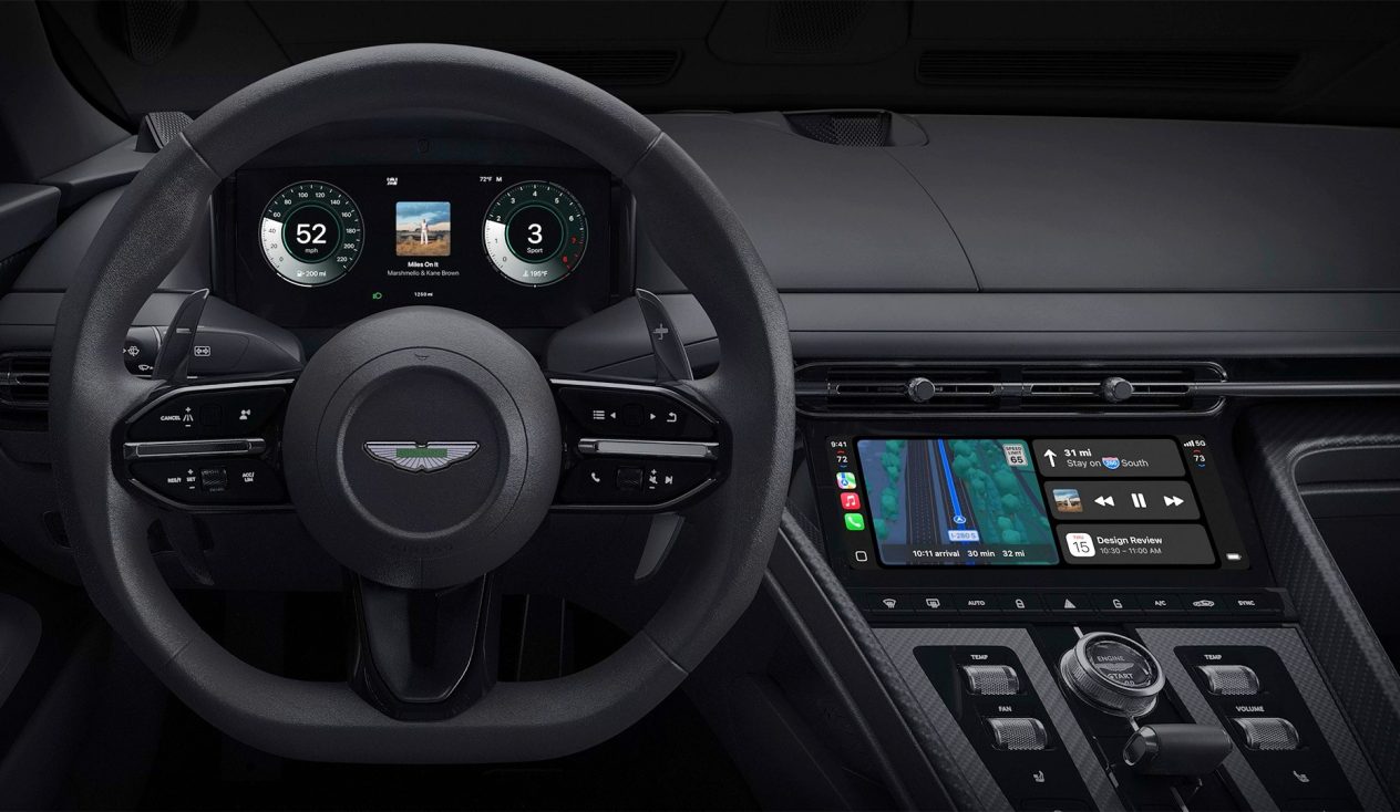 CarPlay Ultra reúne lo mejor del iPhone y lo mejor del automóvil para una experiencia profundamente integrada, comenzando con los vehículos Aston Martin.
