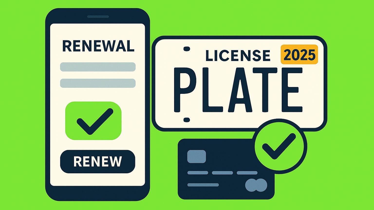 Renovación de sticker de las placas en línea Proceso y costo