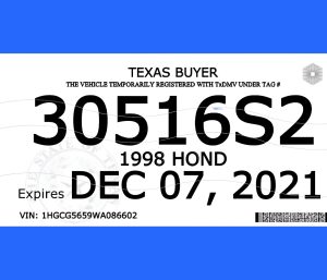 ¿Cómo sacar una placa temporal para auto en Texas Requisitos y costos