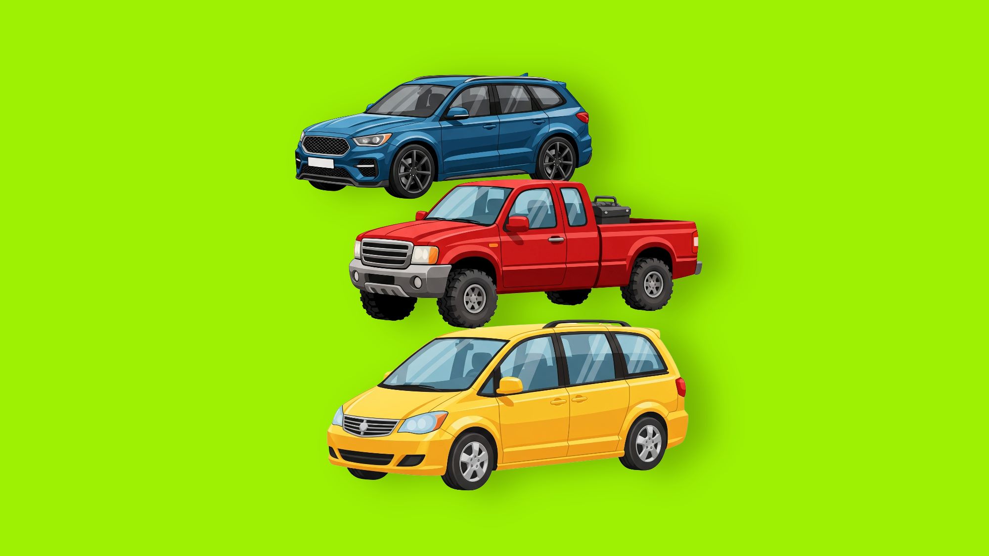 ¿Qué es una camioneta SUV, pickup o minivan