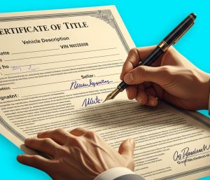 Cómo y dónde se firma un título de carro para venderlo