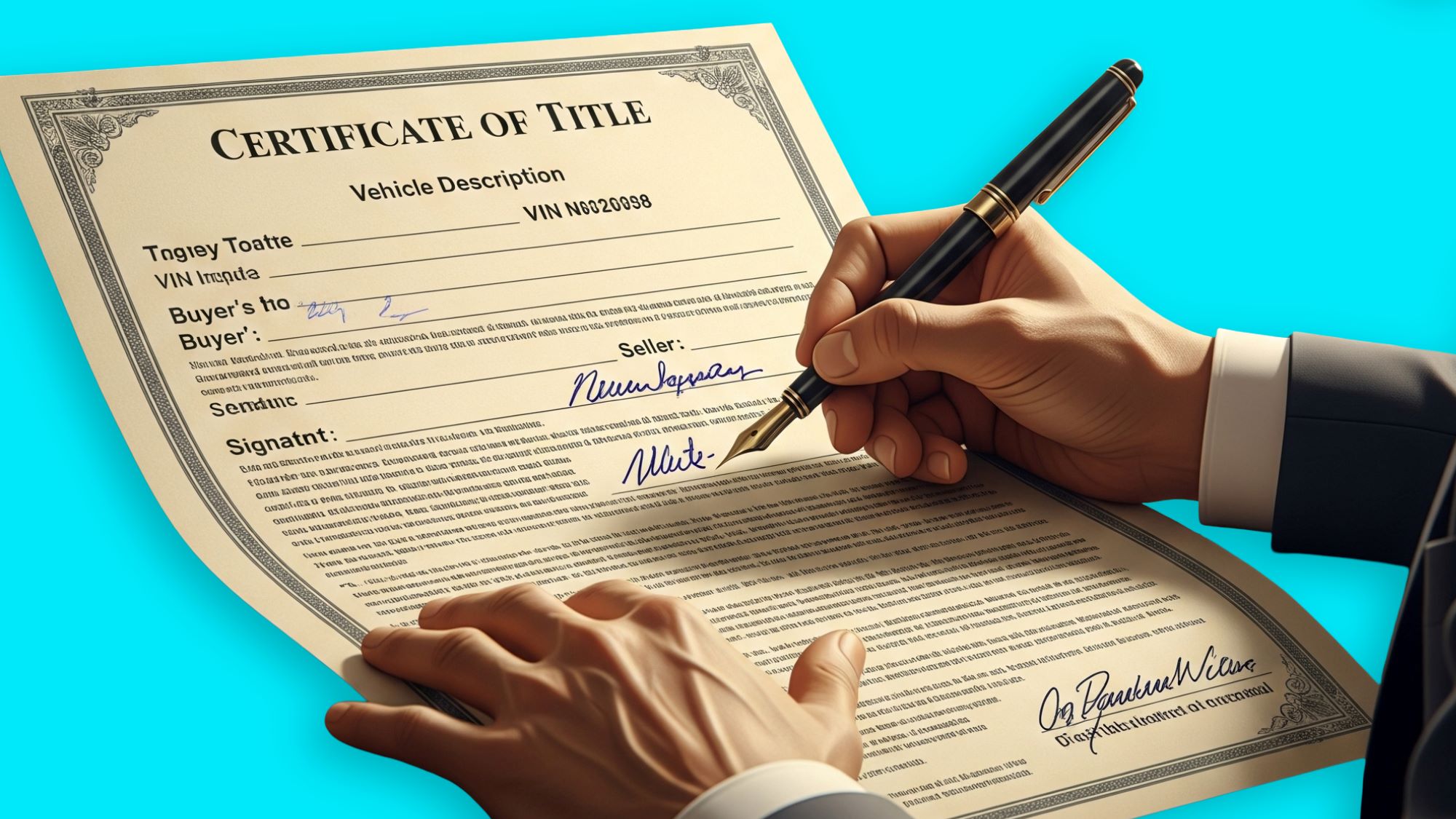 Cómo y dónde se firma un título de carro para venderlo