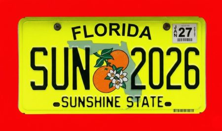 sticker de placas en Florida en 2026